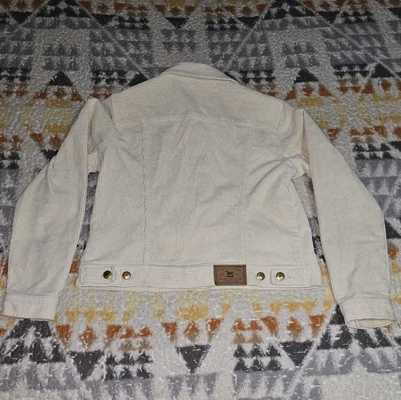 Lauren Jeans Co Ralph Lauren Short Cream Colored Corduroy Women's Size Medium - Picture 2 of 7